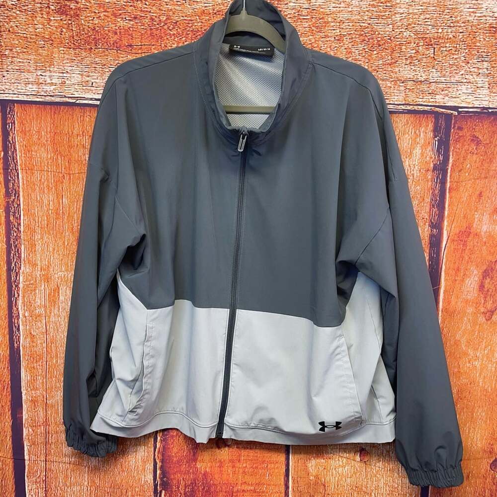 Under Armour Colorblock Woven Full Zip Windbreaker Jacket Large